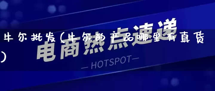 牛尔批发(牛尔的产品哪里有真货)_https://www.rzcpcj.com_开网店_第1张