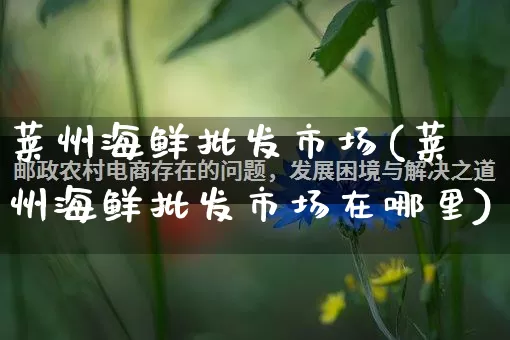 莱州海鲜批发市场(莱州海鲜批发市场在哪里)_https://www.rzcpcj.com_抖音快手_第1张