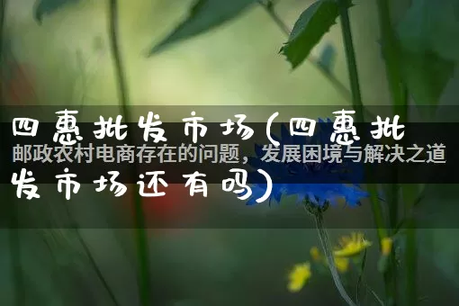 四惠批发市场(四惠批发市场还有吗)_https://www.rzcpcj.com_代运营_第1张