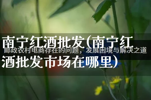 南宁红酒批发(南宁红酒批发市场在哪里)_https://www.rzcpcj.com_抖音快手_第1张
