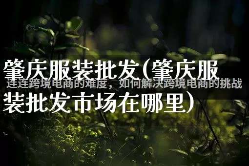 肇庆服装批发(肇庆服装批发市场在哪里)_https://www.rzcpcj.com_抖音快手_第1张