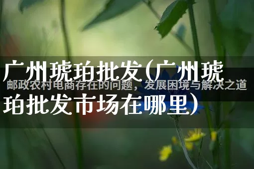 广州琥珀批发(广州琥珀批发市场在哪里)_https://www.rzcpcj.com_开网店_第1张