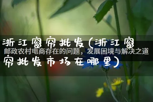 浙江窗帘批发(浙江窗帘批发市场在哪里)_https://www.rzcpcj.com_天猫运营_第1张