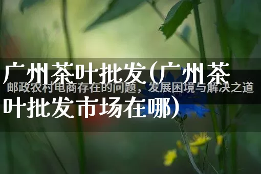 广州茶叶批发(广州茶叶批发市场在哪)_https://www.rzcpcj.com_代运营_第1张
