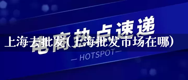 上海去批发(上海批发市场在哪)_https://www.rzcpcj.com_抖音快手_第1张