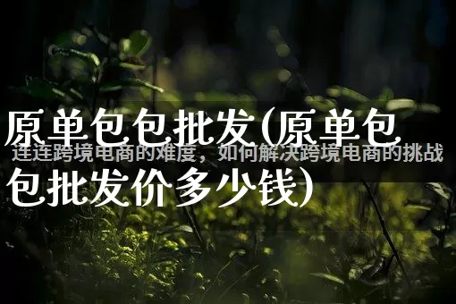 原单包包批发(原单包包批发价多少钱)_https://www.rzcpcj.com_抖音快手_第1张
