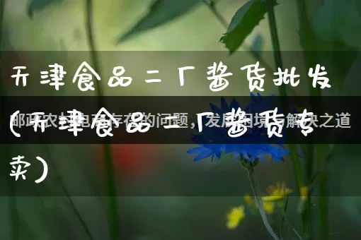 天津食品二厂酱货批发(天津食品二厂酱货专卖)_天猫运营_第1张_电商运营网 天津食品二厂酱货批发(天津食品二厂酱货专卖)_https://www.rzcpcj.com_天猫运营_第1张