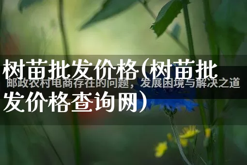 树苗批发价格(树苗批发价格查询网)_https://www.rzcpcj.com_天猫运营_第1张