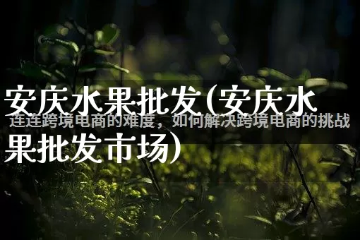 安庆水果批发(安庆水果批发市场)_https://www.rzcpcj.com_淘宝运营_第1张