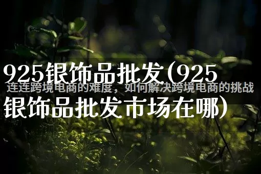 925银饰品批发(925银饰品批发市场在哪)_https://www.rzcpcj.com_淘宝运营_第1张