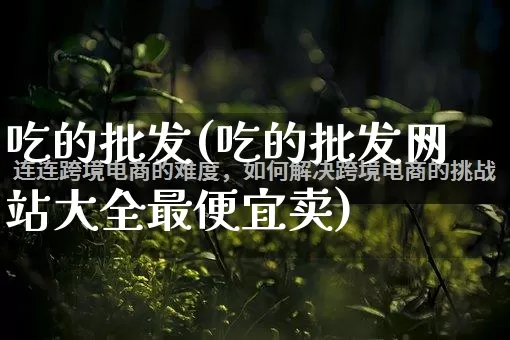 吃的批发(吃的批发网站大全最便宜卖)_https://www.rzcpcj.com_代运营_第1张