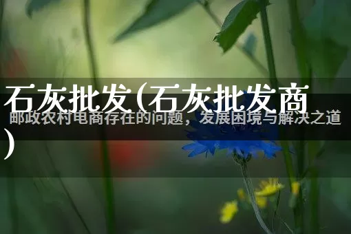石灰批发(石灰批发商)_https://www.rzcpcj.com_直通车_第1张