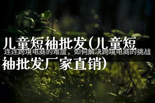 儿童短袖批发(儿童短袖批发厂家直销)_https://www.rzcpcj.com_抖音快手_第1张