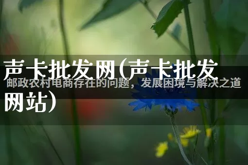 声卡批发网(声卡批发网站)_https://www.rzcpcj.com_抖音快手_第1张