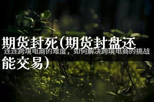 期货封死(期货封盘还能交易)_https://www.rzcpcj.com_代运营_第1张