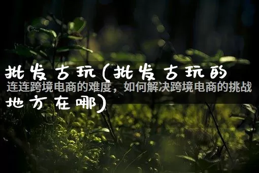 批发古玩(批发古玩的地方在哪)_https://www.rzcpcj.com_开网店_第1张