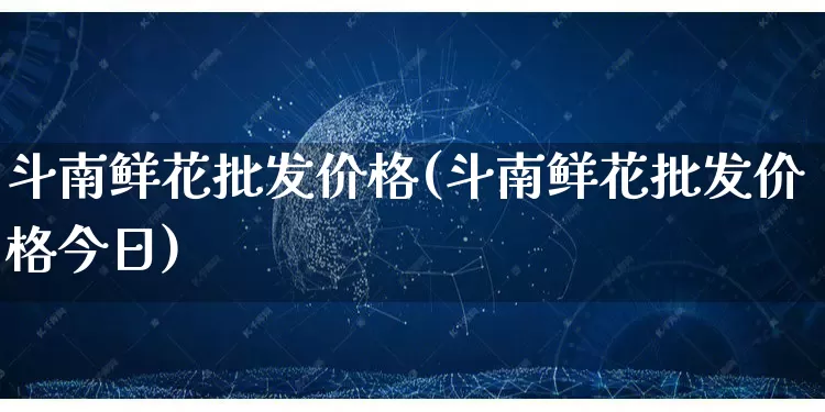 斗南鲜花批发价格(斗南鲜花批发价格今日)_https://www.rzcpcj.com_直通车_第1张