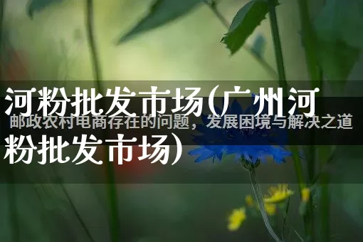 河粉批发市场(广州河粉批发市场)_https://www.rzcpcj.com_天猫运营_第1张