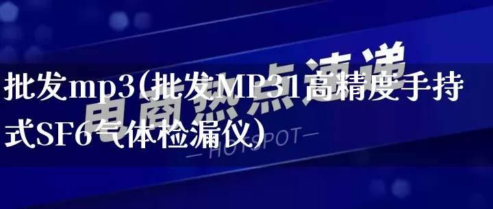 批发mp3(批发MP31高精度手持式SF6气体检漏仪)_https://www.rzcpcj.com_淘宝运营_第1张