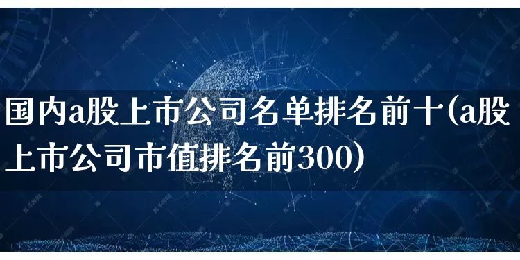 国内a股上市公司名单排名前十(a股上市公司市值排名前300)_https://www.rzcpcj.com_开网店_第1张