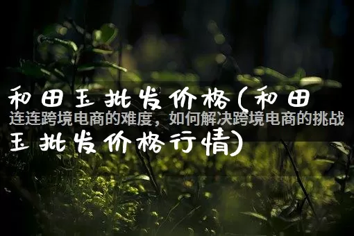 和田玉批发价格(和田玉批发价格行情)_https://www.rzcpcj.com_开网店_第1张