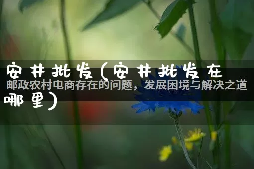 安井批发(安井批发在哪里)_https://www.rzcpcj.com_抖音快手_第1张