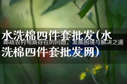 水洗棉四件套批发(水洗棉四件套批发网)_https://www.rzcpcj.com_淘宝运营_第1张