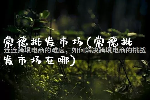 常德批发市场(常德批发市场在哪)_https://www.rzcpcj.com_直通车_第1张