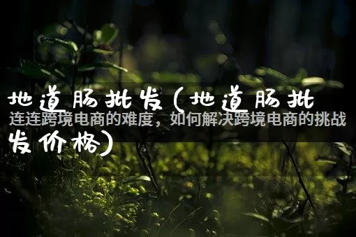地道肠批发(地道肠批发价格)_https://www.rzcpcj.com_开网店_第1张