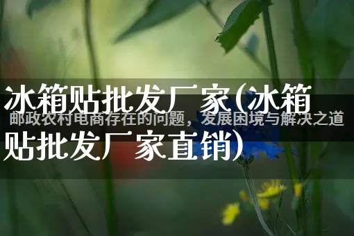 冰箱贴批发厂家(冰箱贴批发厂家直销)_https://www.rzcpcj.com_淘宝运营_第1张