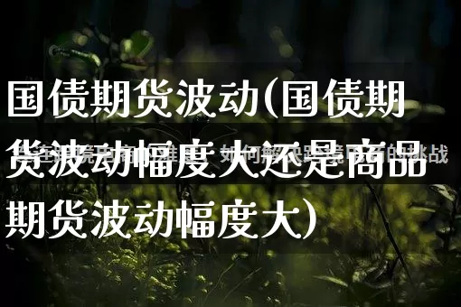 国债期货波动(国债期货波动幅度大还是商品期货波动幅度大)_https://www.rzcpcj.com_淘宝运营_第1张