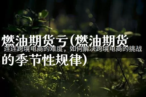 燃油期货亏(燃油期货的季节性规律)_https://www.rzcpcj.com_代运营_第1张