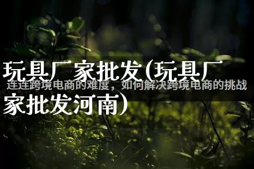 玩具厂家批发(玩具厂家批发河南)_https://www.rzcpcj.com_开网店_第1张