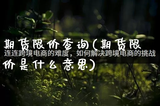 期货限价查询(期货限价是什么意思)_https://www.rzcpcj.com_代运营_第1张