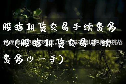 股指期货交易手续费多少(股指期货交易手续费多少一手)_https://www.rzcpcj.com_开网店_第1张