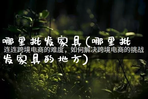 哪里批发家具(哪里批发家具的地方)_https://www.rzcpcj.com_开网店_第1张