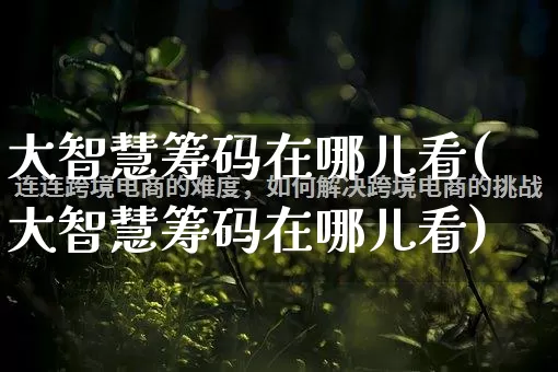 大智慧筹码在哪儿看(大智慧筹码在哪儿看)_https://www.rzcpcj.com_淘宝运营_第1张