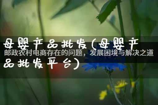 母婴产品批发(母婴产品批发平台)_https://www.rzcpcj.com_抖音快手_第1张