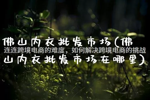 佛山内衣批发市场(佛山内衣批发市场在哪里)_https://www.rzcpcj.com_淘宝运营_第1张
