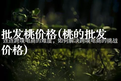 批发桃价格(桃的批发价格)_https://www.rzcpcj.com_直通车_第1张