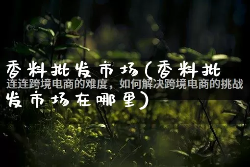 香料批发市场(香料批发市场在哪里)_https://www.rzcpcj.com_代运营_第1张