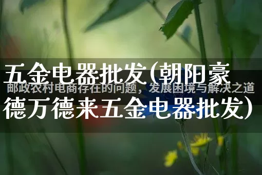 五金电器批发(朝阳豪德万德来五金电器批发)_https://www.rzcpcj.com_淘宝运营_第1张