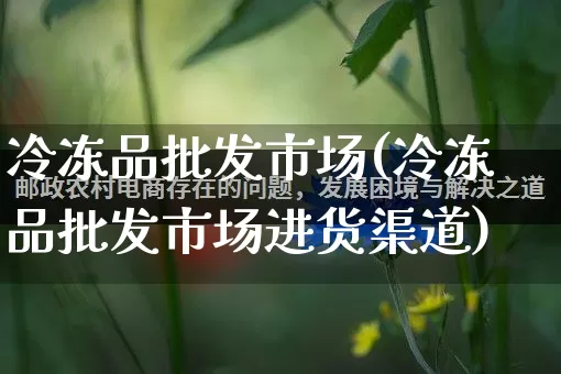 冷冻品批发市场(冷冻品批发市场进货渠道)_https://www.rzcpcj.com_代运营_第1张