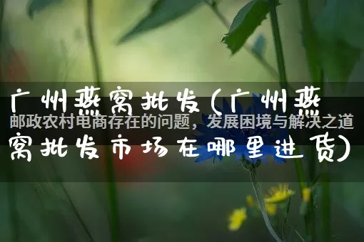 广州燕窝批发(广州燕窝批发市场在哪里进货)_https://www.rzcpcj.com_直通车_第1张