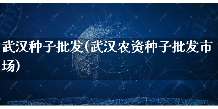 武汉种子批发(武汉农资种子批发市场)_https://www.rzcpcj.com_代运营_第1张