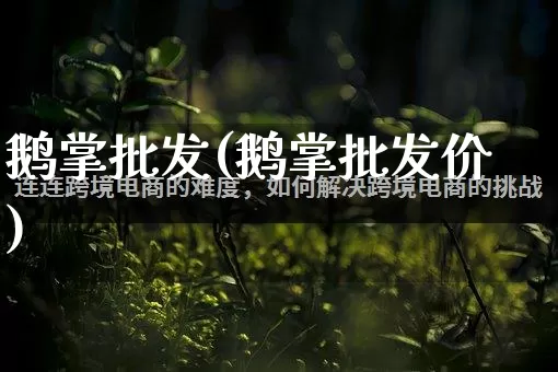 鹅掌批发(鹅掌批发价)_https://www.rzcpcj.com_直通车_第1张