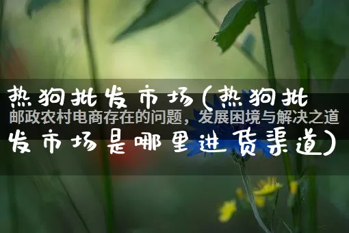 热狗批发市场(热狗批发市场是哪里进货渠道)_https://www.rzcpcj.com_抖音快手_第1张