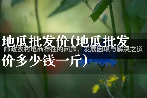地瓜批发价(地瓜批发价多少钱一斤)_https://www.rzcpcj.com_抖音快手_第1张