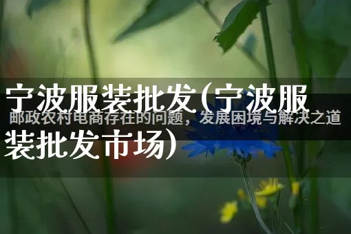 宁波服装批发(宁波服装批发市场)_https://www.rzcpcj.com_抖音快手_第1张