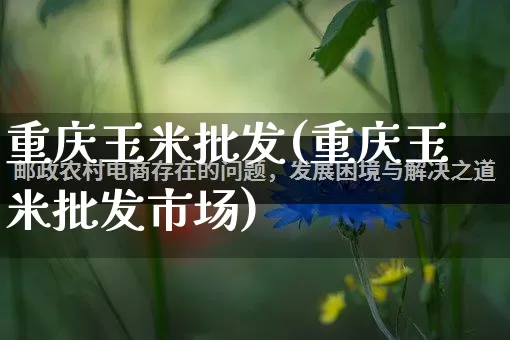 重庆玉米批发(重庆玉米批发市场)_https://www.rzcpcj.com_抖音快手_第1张